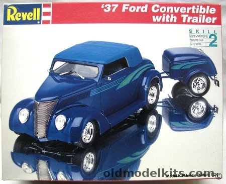 Revell 1/25 1937 Ford Convertible with Trailer, 7245 plastic model kit